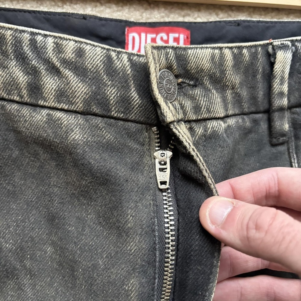 Diesel‎ Pants Measure Mens 38x30 Black D-Chino-Work Cotton Straight Leg Workwear - Picture 8 of 13